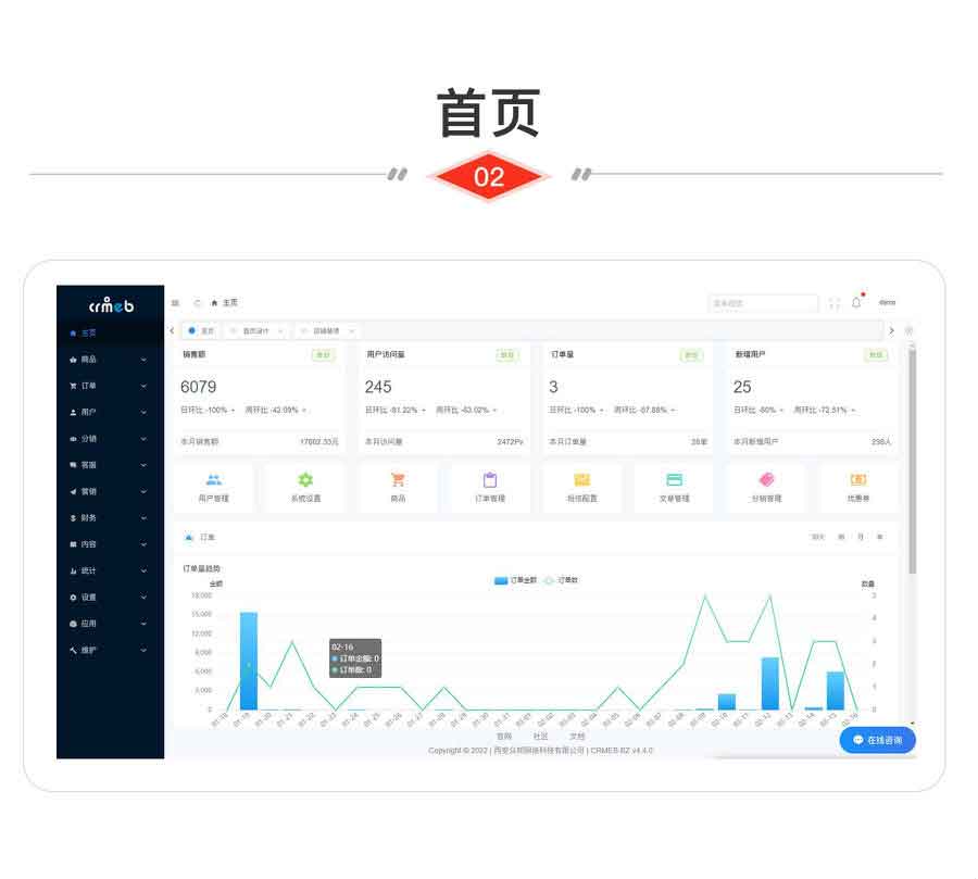 CRMEB/V4.4标准版打通版商城源码小程序公众号H5+App商城源码